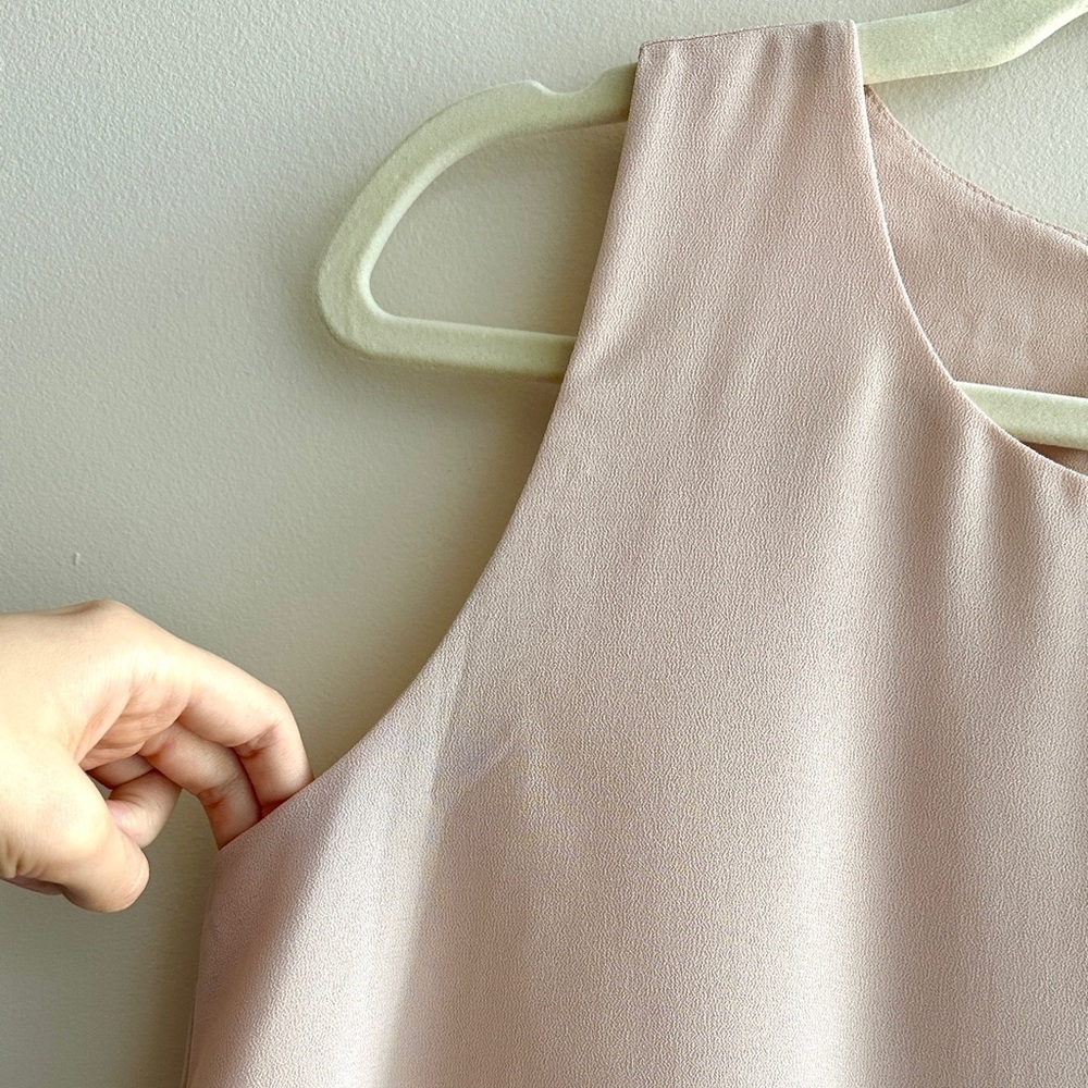 Monteau Women’s Blush Pink Layered Basic Tank Top, Size Small - Picture 3 of 15
